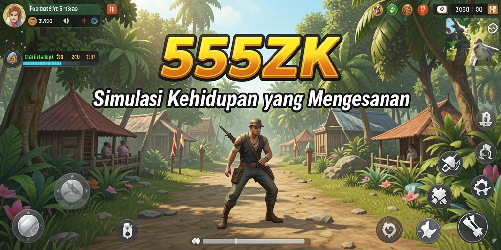 Gameplay 555ZK menunjukkan interaksi dan kreativitas pemain dalam simulasi.