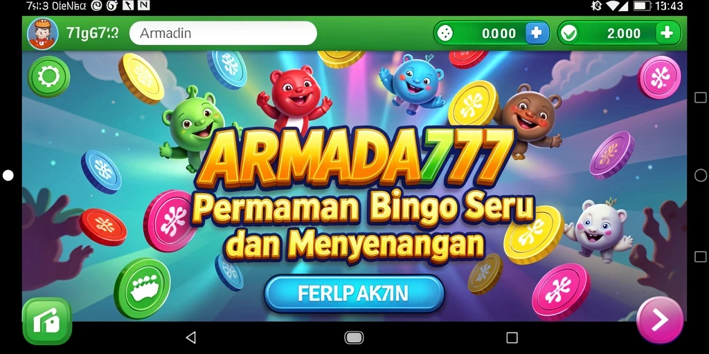Tampilan permainan Bingo yang seru di ARMADA777.