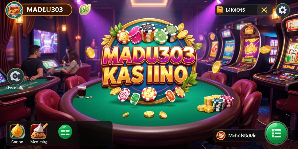 Tampilan gameplay seru di MADU303 dengan berbagai permainan Kasino.
