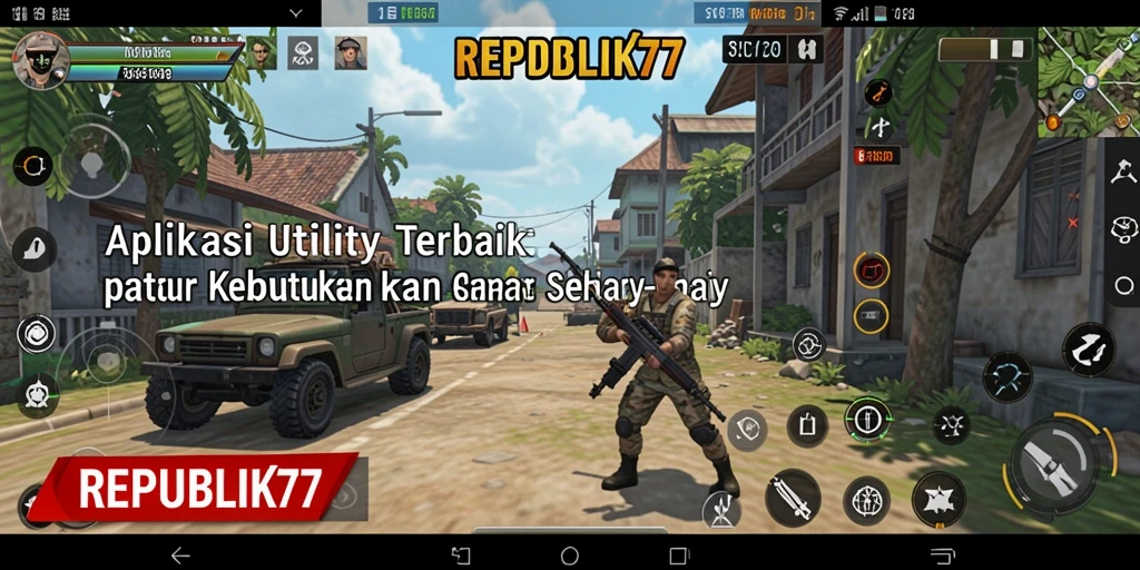 Tampilan utama REPUBLIK77 dengan antarmuka yang sederhana dan fungsional.