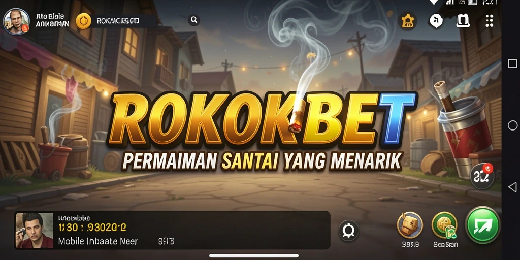 Tampilan antarmuka permainan ROKOKBET yang menarik dan interaktif.