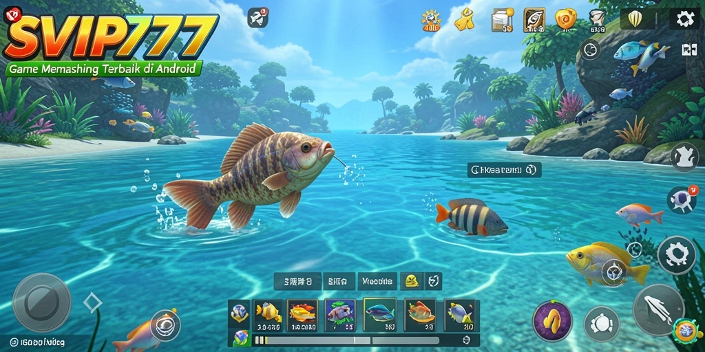 Screenshot gameplay SVIP777 menunjukkan aksi memancing yang mendebarkan.