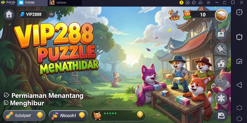 Screenshot utama VIP288 menampilkan gameplay puzzle yang menantang.